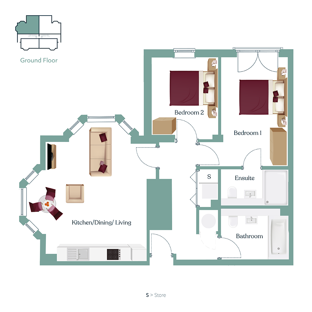 floorplan in townhouse