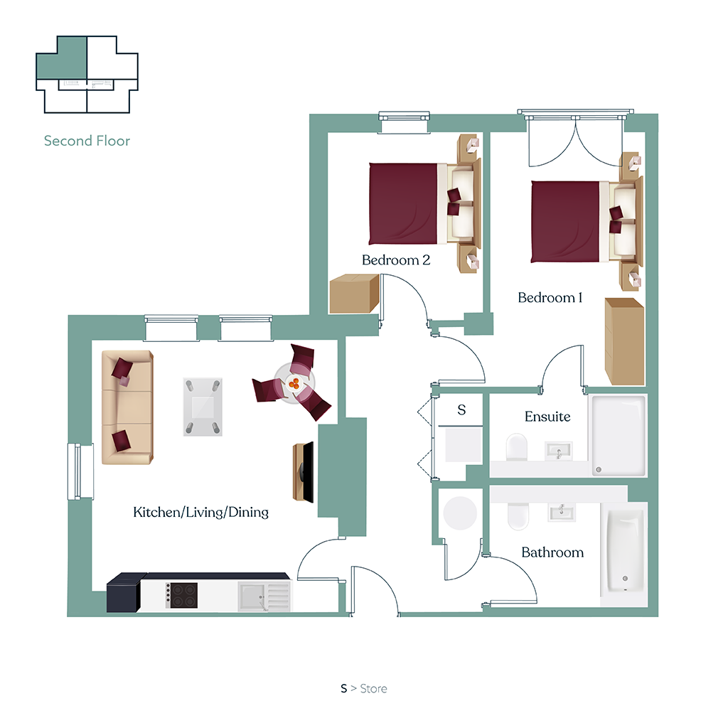 floorplan in townhouse