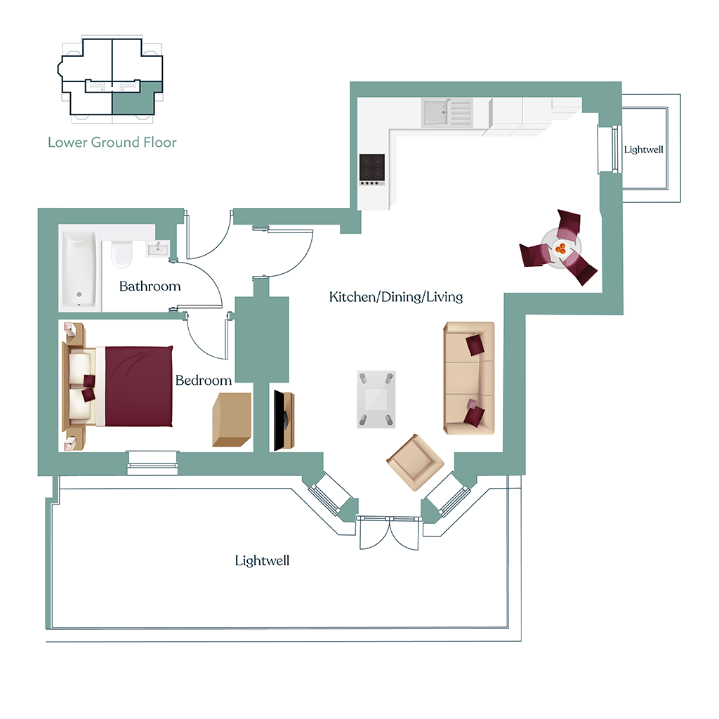 floorplan in townhouse