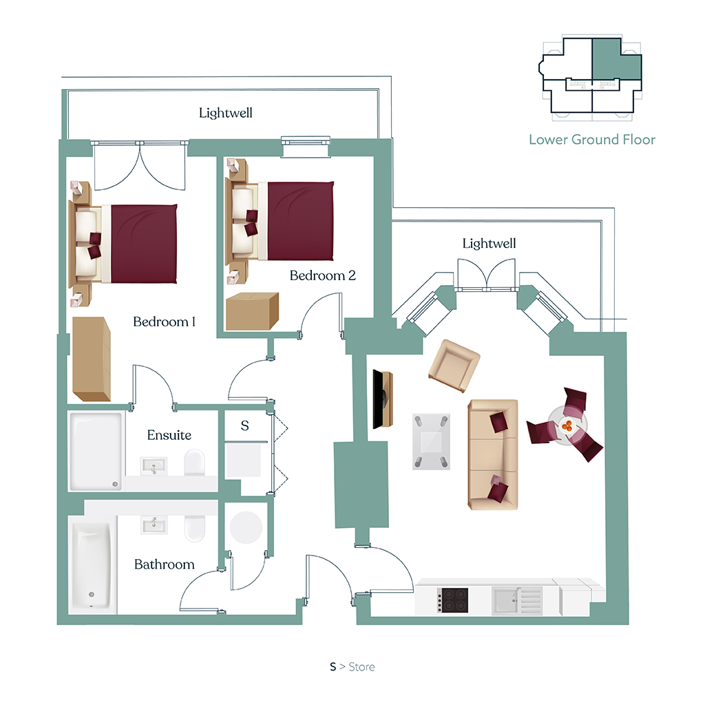 floorplan in townhouse