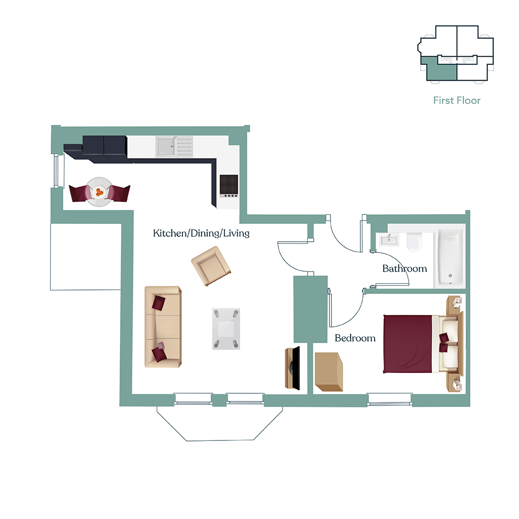 floorplan in townhouse